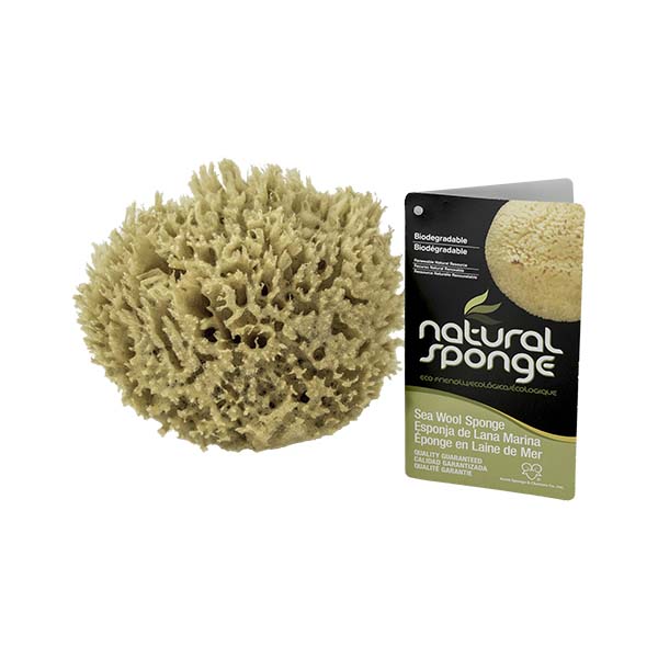 The Natural Brand - Wool Sea Sponge 4-5 Inch SW #1-4050C | Top w/ Label