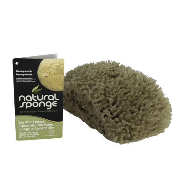 The Natural Brand - Wool Sea Sponge 6-7 Inch SW #1-7080C | Top with Label