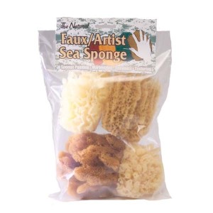 The Natural Faux Artist Sea Sponge 4-piece Mixed Pack_MP-4000