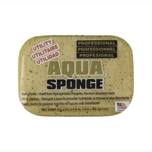 Aqua Sponge - AF2L | Professional Grade Utility Polyester Sponge - Front w/pkg