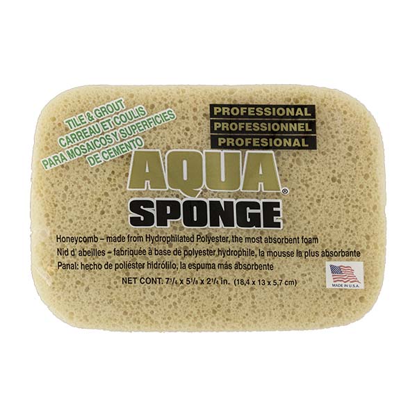Aqua Sponge - AF2XL | Tile and Grout Polyester Sponge - Front w/ pkg