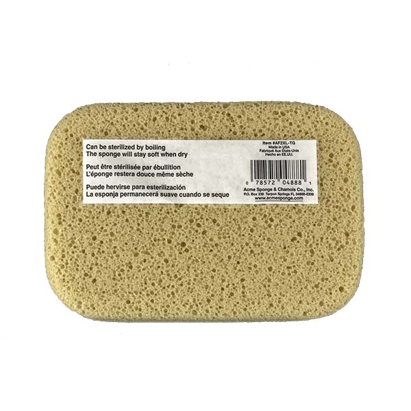Aqua Sponge - AF2XL | Tile and Grout Polyester Sponge - Back w/ pkg 2